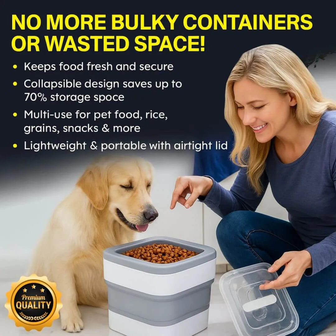 Dazzleree Collapsible Food Storage Container | Saves Space & Keeps Food Fresh Anywhere