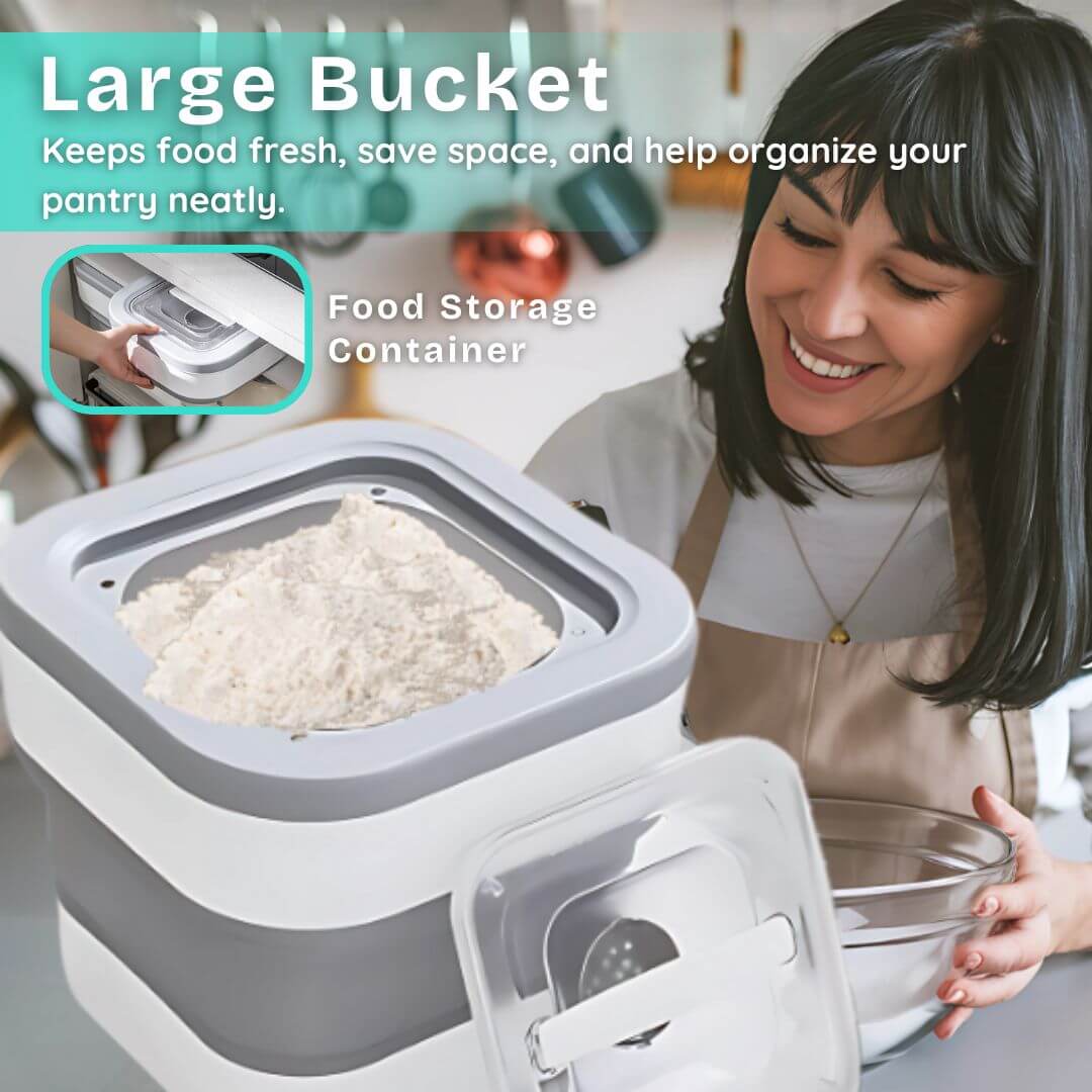 Dazzleree Collapsible Food Storage Container | Saves Space & Keeps Food Fresh Anywhere