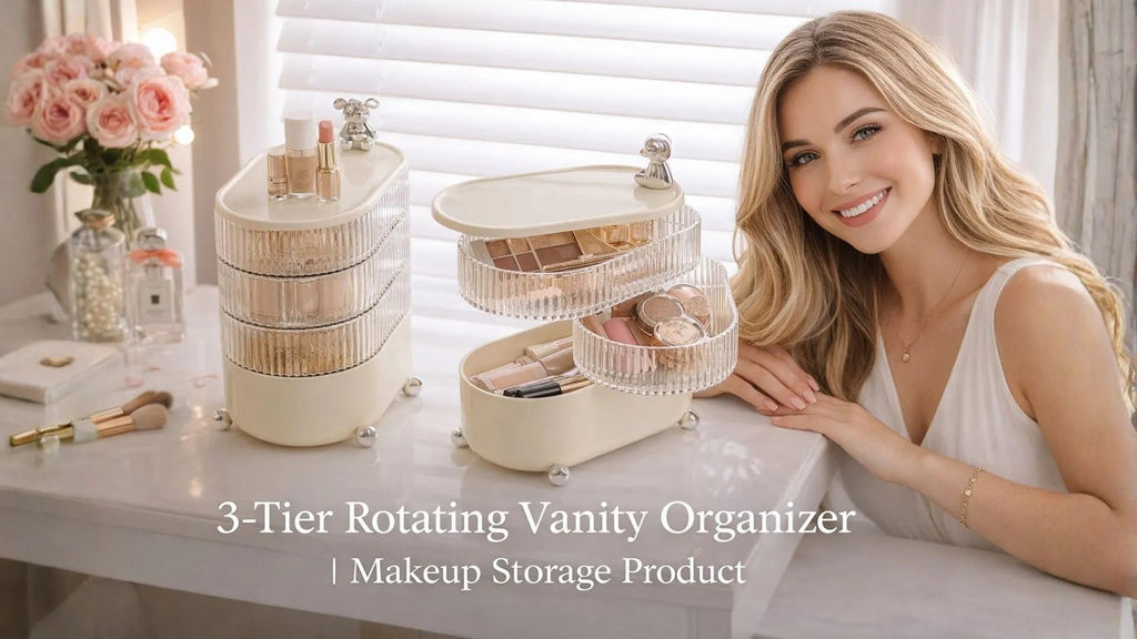3-Tier Rotating Vanity Organizer | Makeup Storage Product
