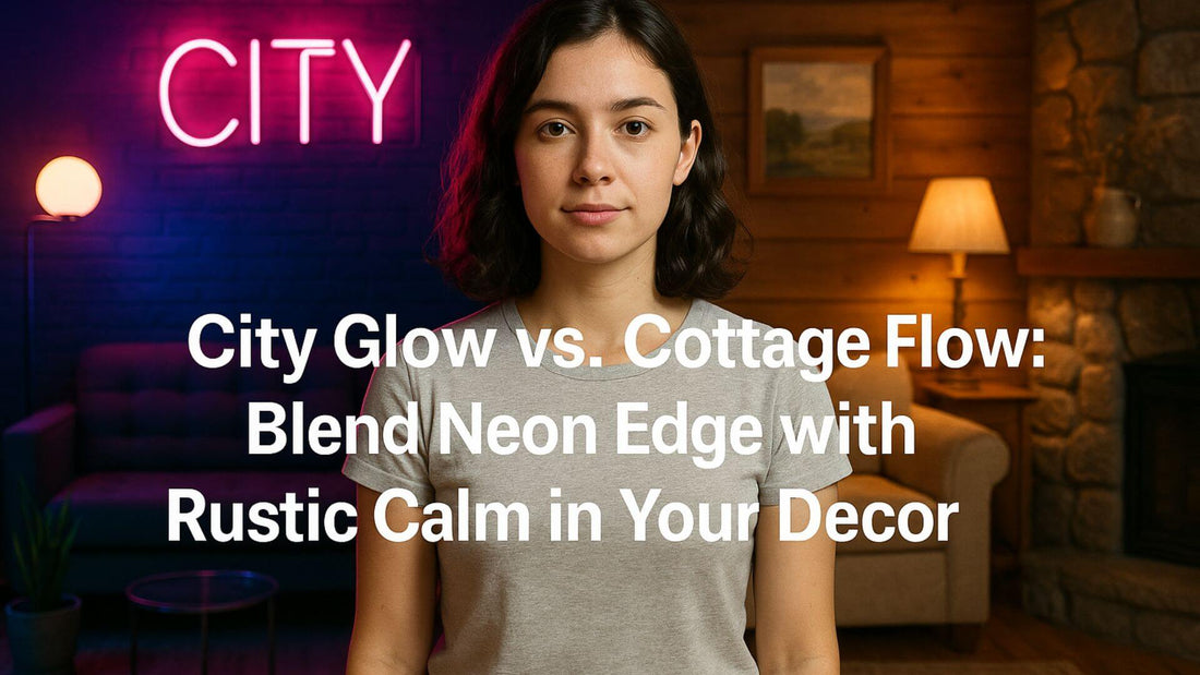 City Glow vs. Cottage Flow: Blend Neon Edge with Rustic Calm in Your Decor