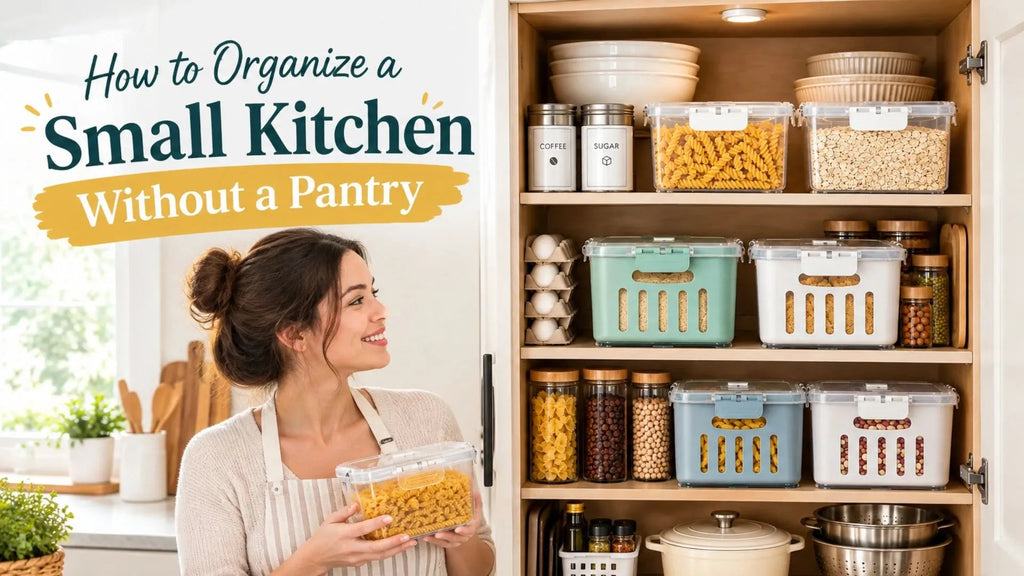 How to Organize a Small Kitchen Without a Pantry