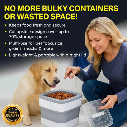Dazzleree Collapsible Food Storage Container | Saves Space & Keeps Food Fresh Anywhere