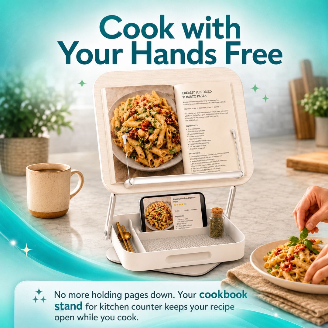 Cookbook Stand for Kitchen Counter