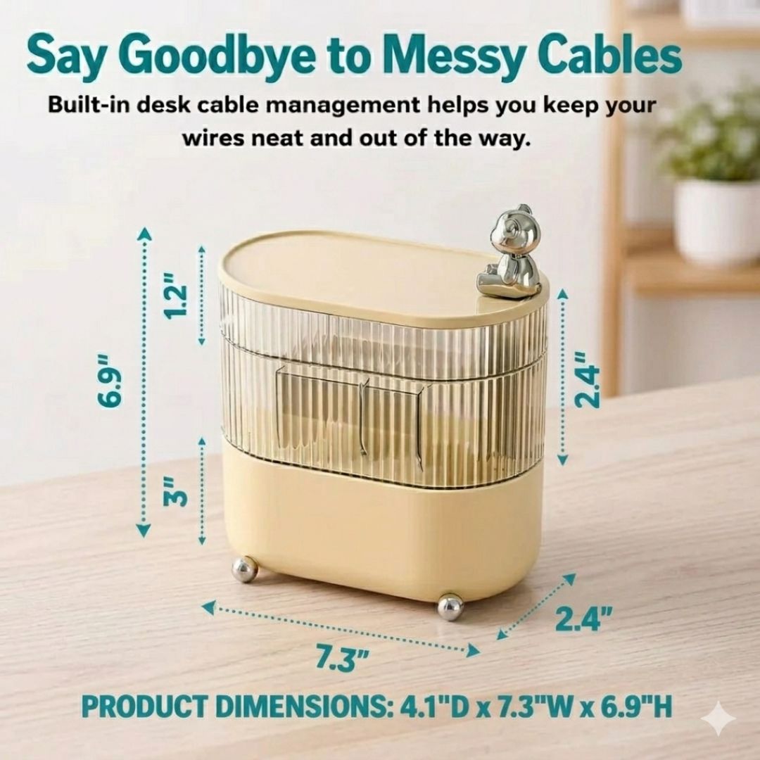 3-Tier Rotating Desk Organizer