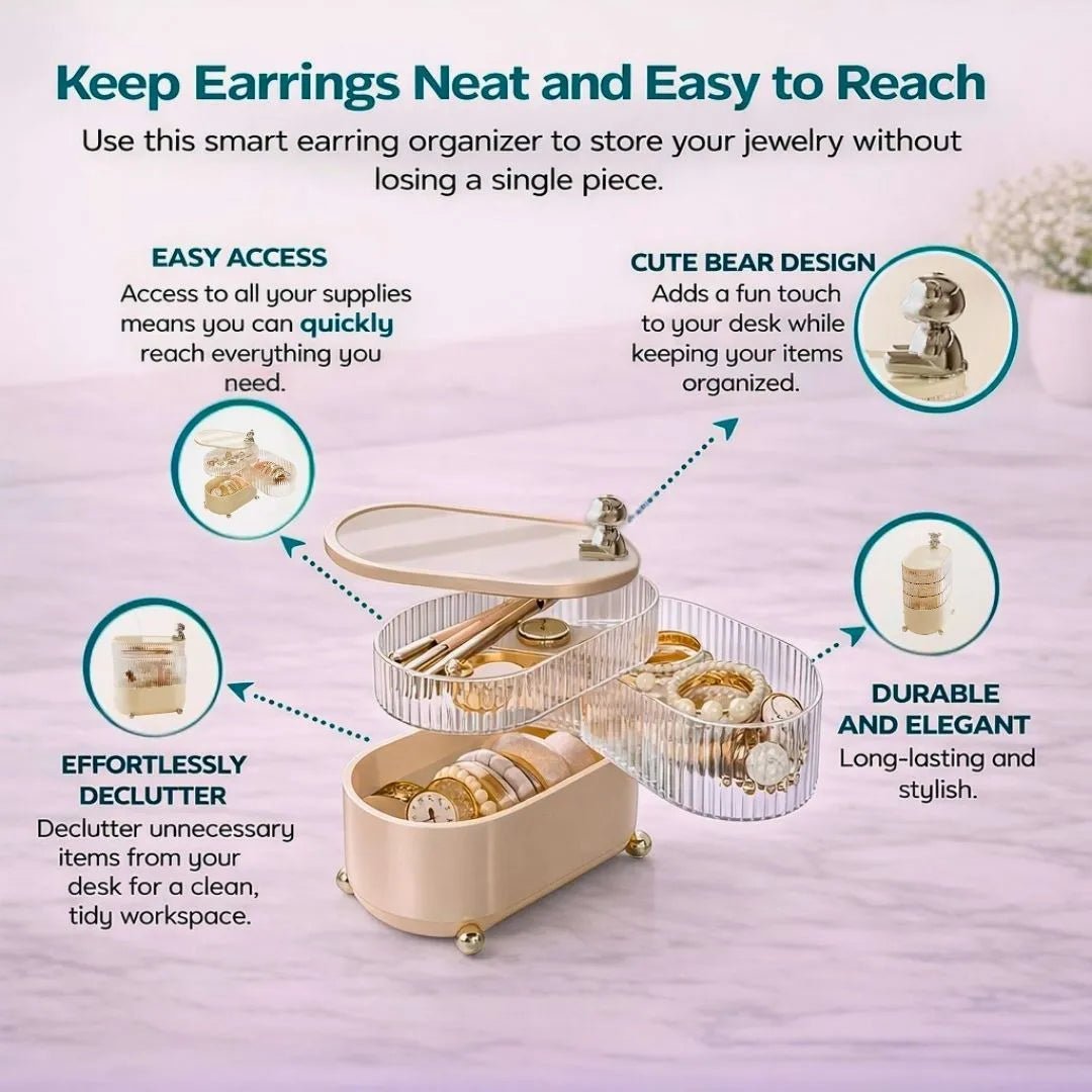 3-Tier Rotating Desk Organizer