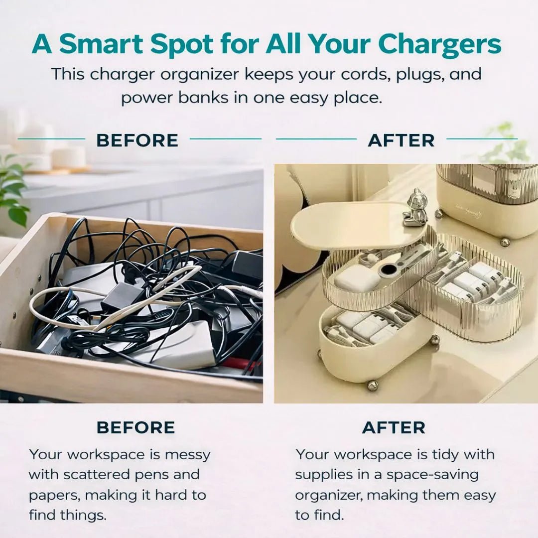 3-Tier Rotating Desk Organizer