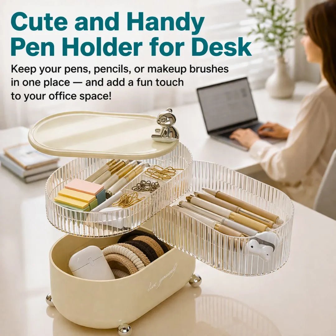 3-Tier Rotating Desk Organizer