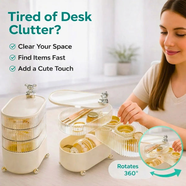 3-Tier Rotating Desk Organizer