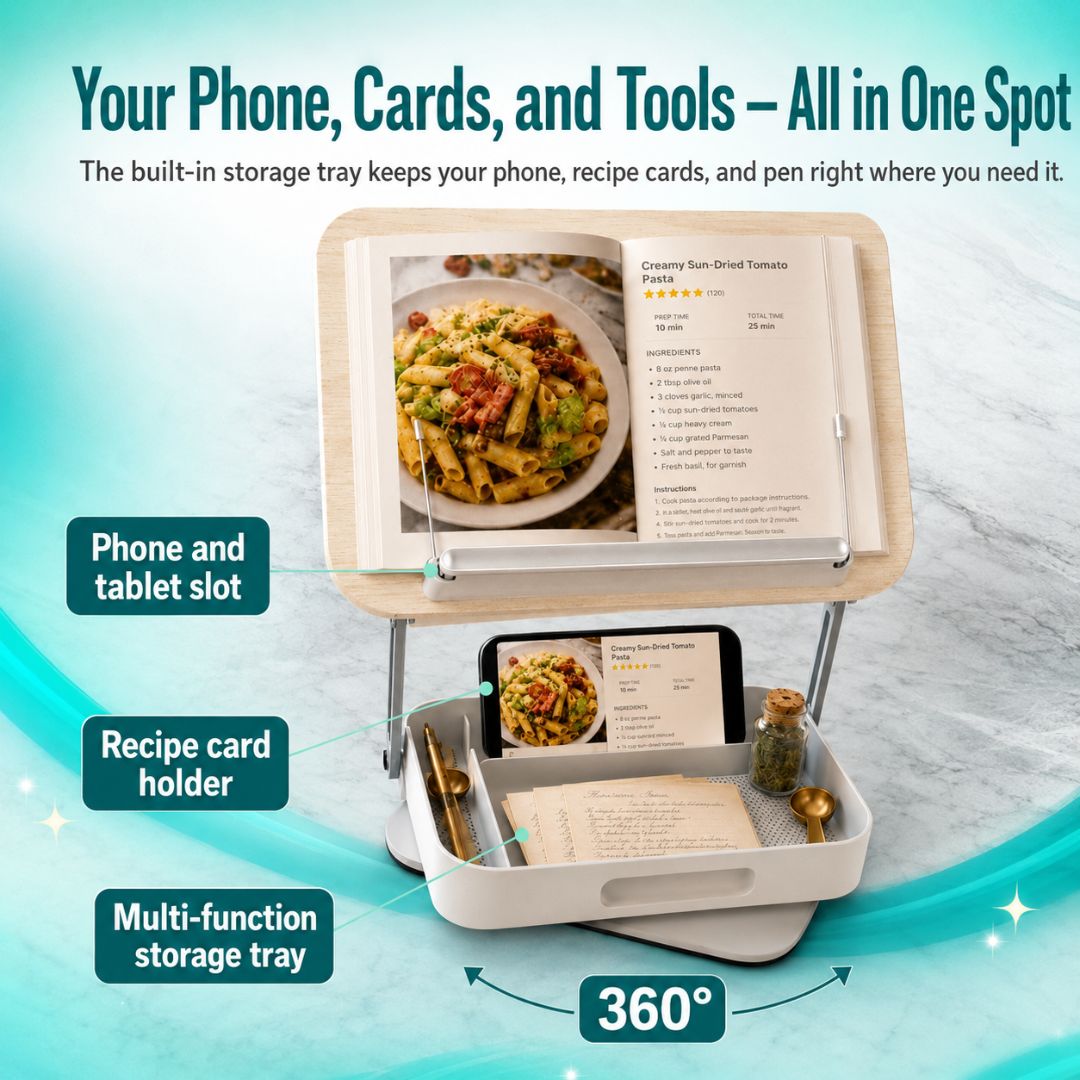 Cookbook Stand for Kitchen Counter