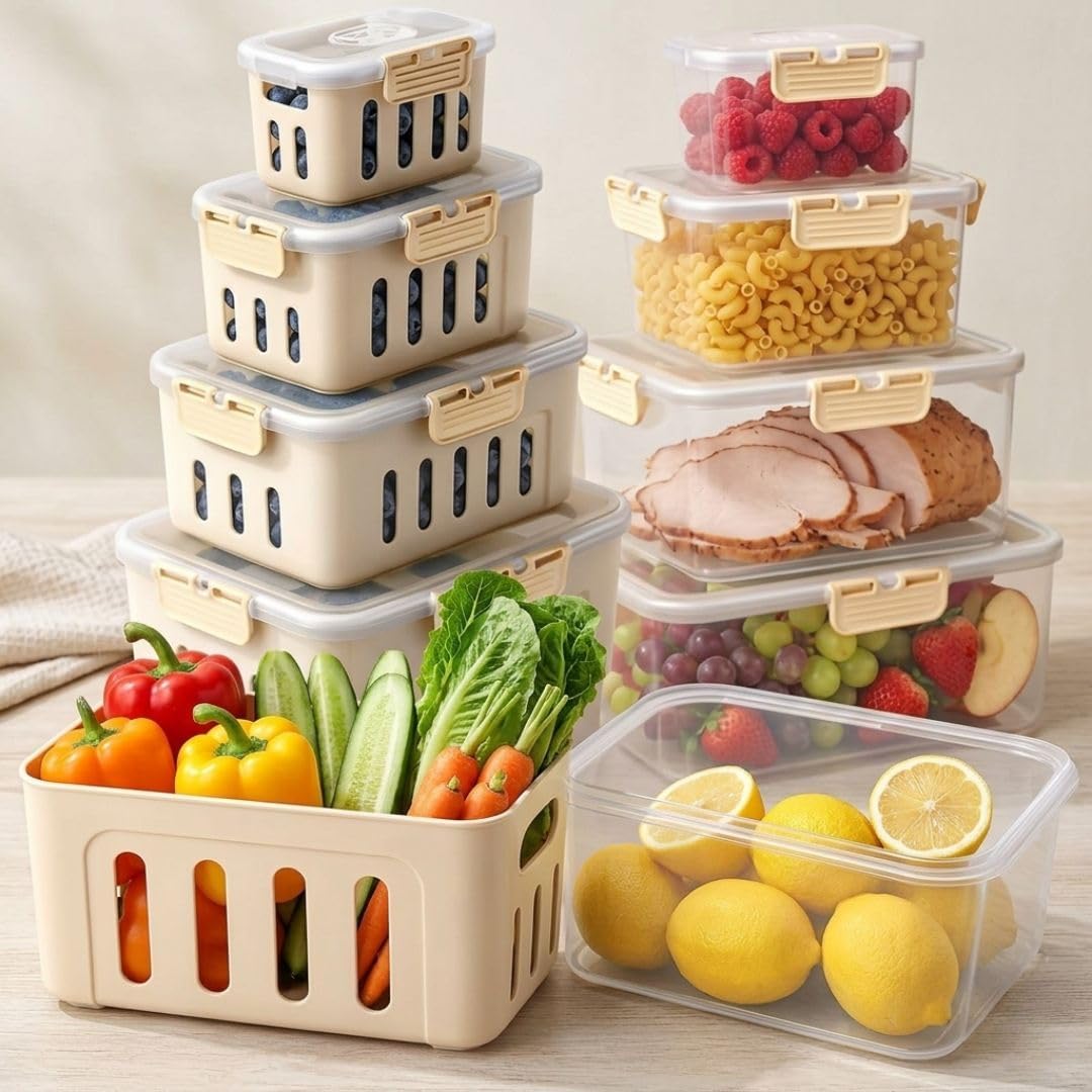 5-Pack Fridge Storage Containers