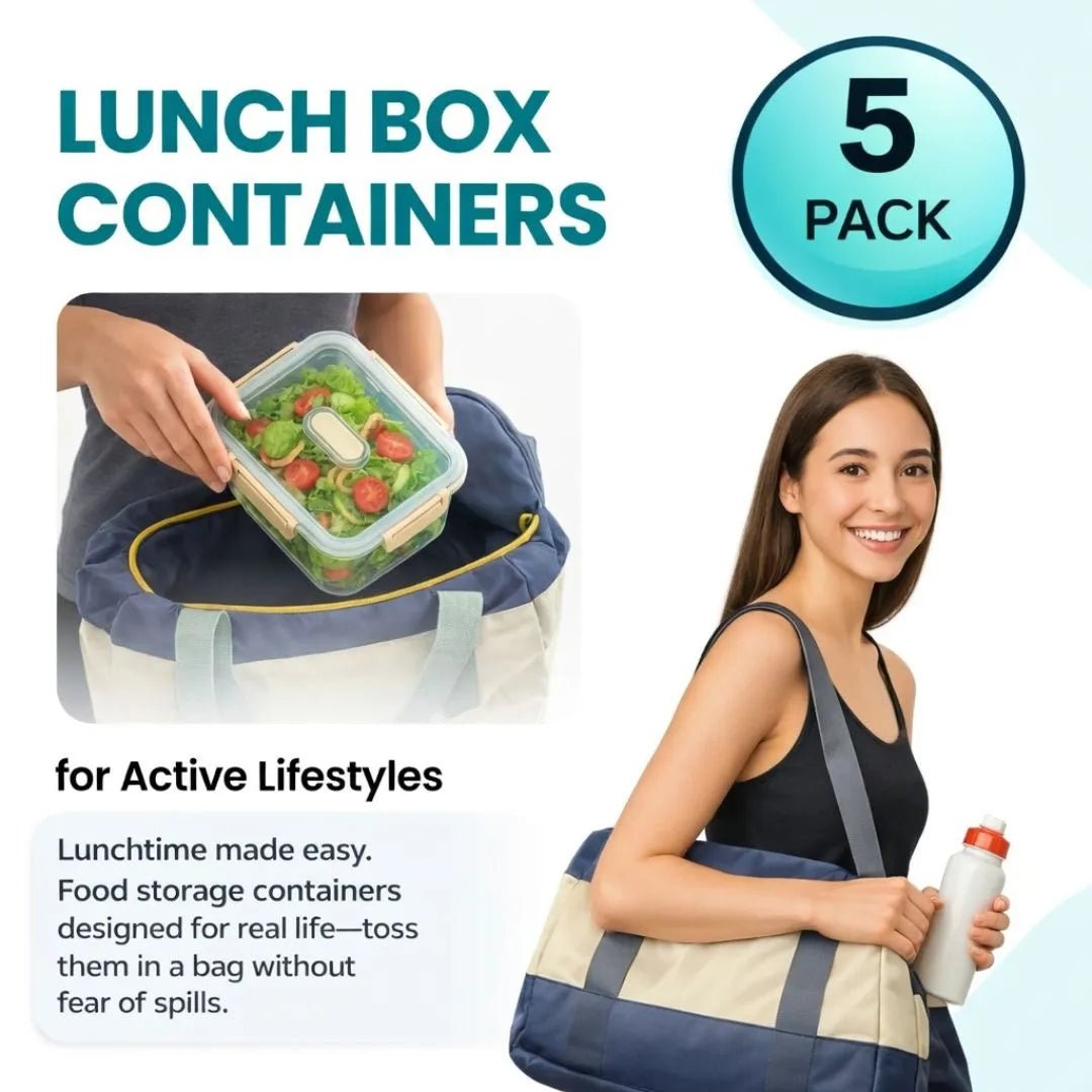 5-Pack Fridge Storage Containers