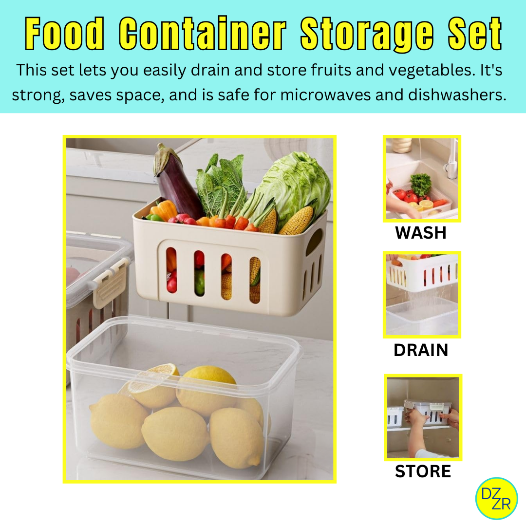 5-Piece Fridge Storage Containers