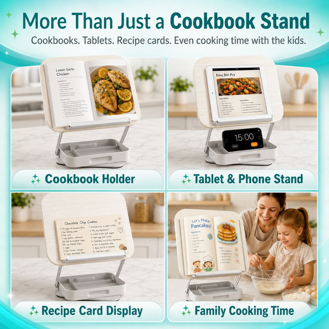 Cookbook Stand for Kitchen Counter