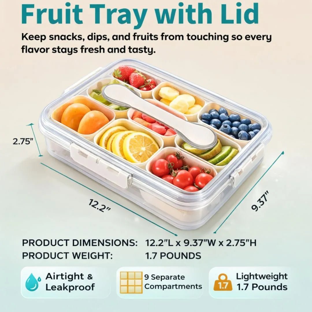 9 Compartment Snackle Box Container