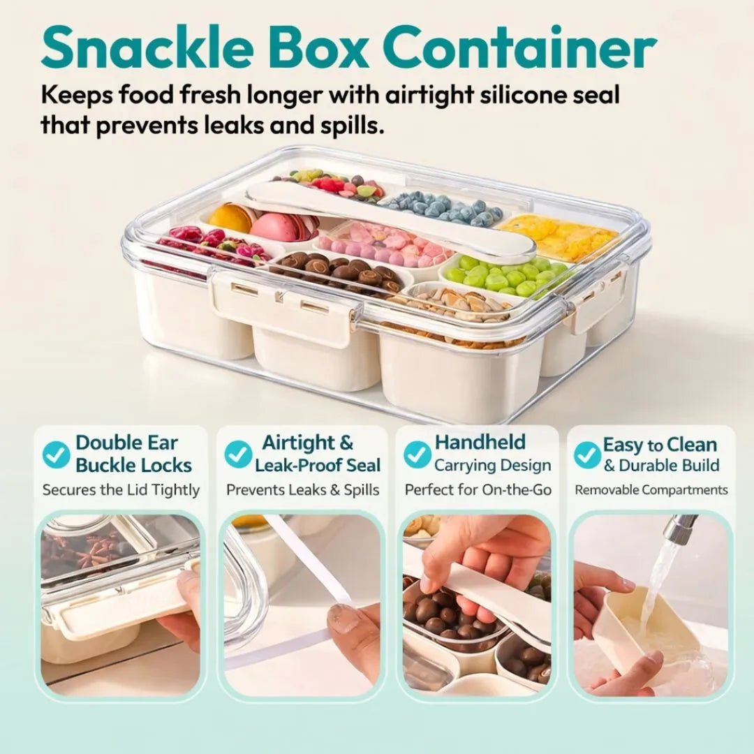 9 Compartment Snackle Box Container