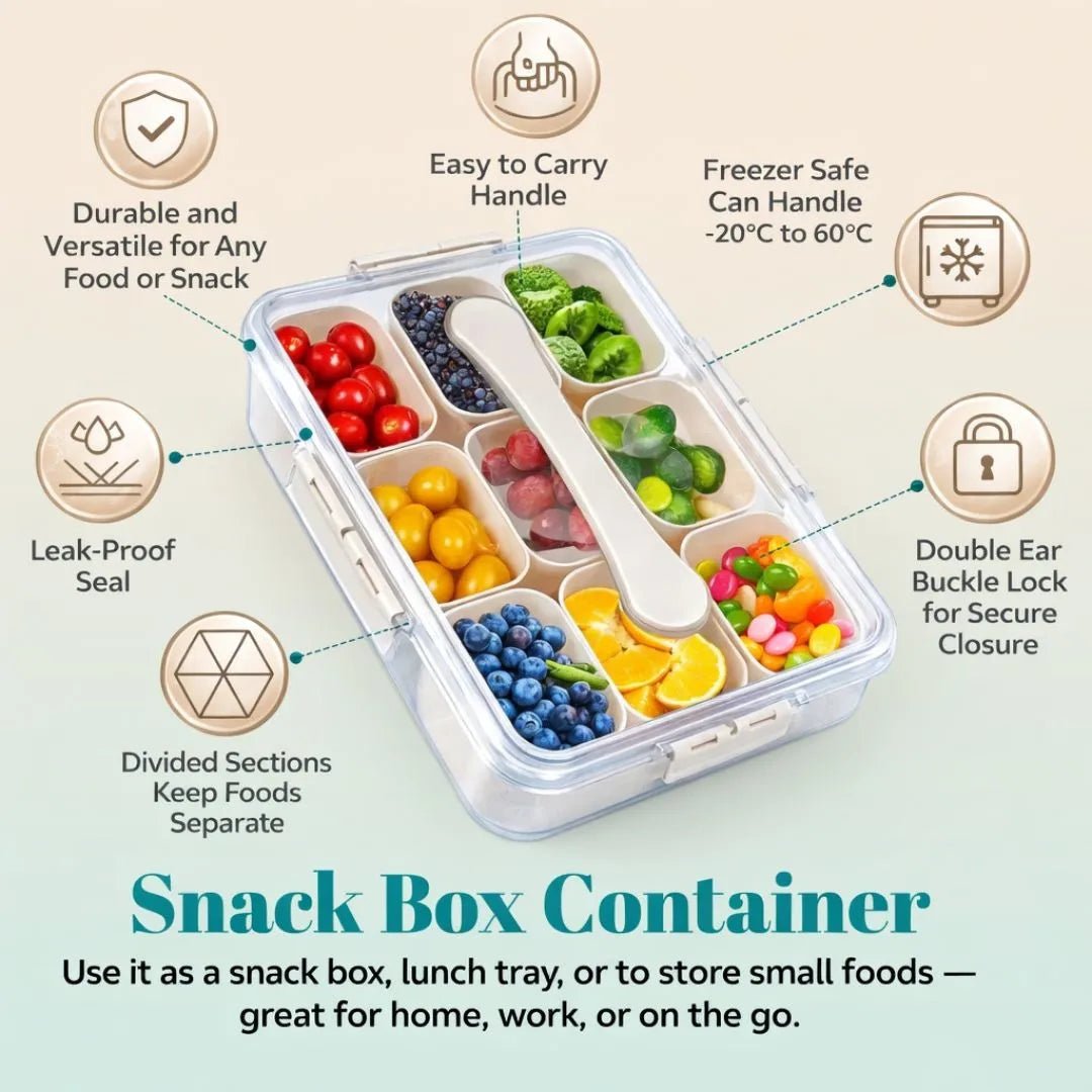 9 Compartment Snackle Box Container