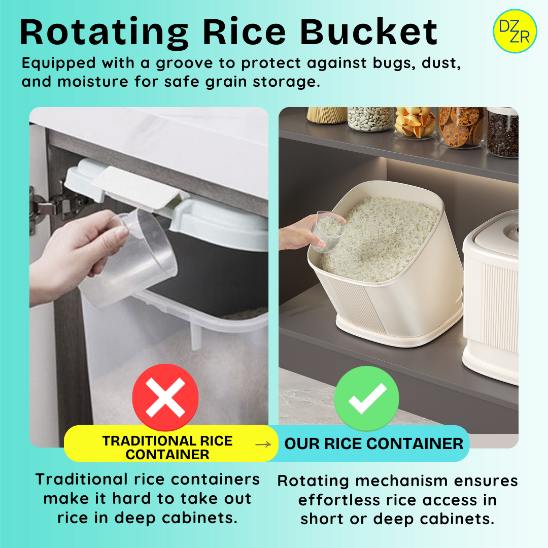 Rotating Rice Container