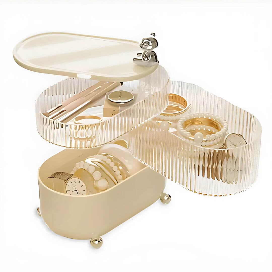 Dazzleree 3-Tier Rotating Desk Organizer | Solves Cluttered Desks & Lost Items