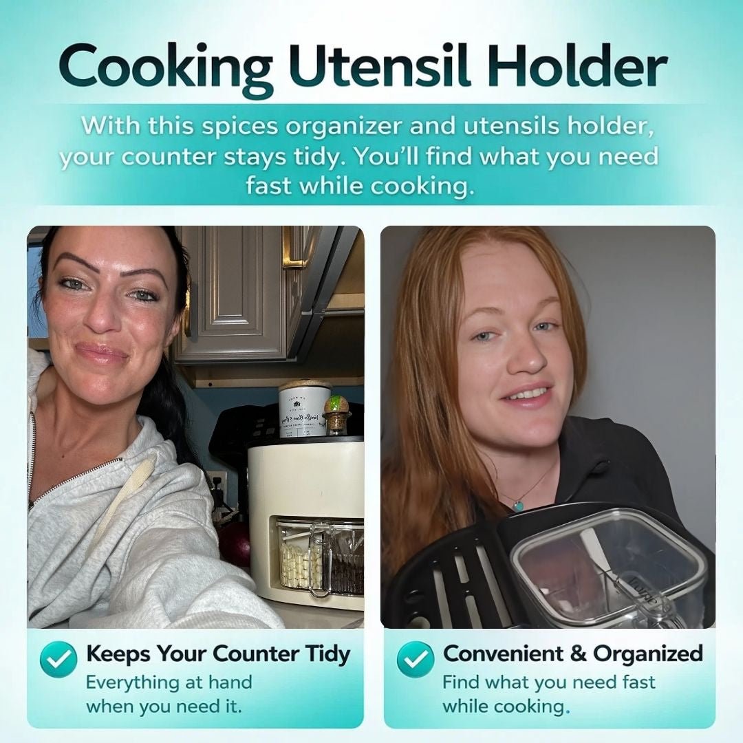 Dazzleree 360° Rotating Kitchen Organizer | No More Messy Counters & Hard-to-Find Spices