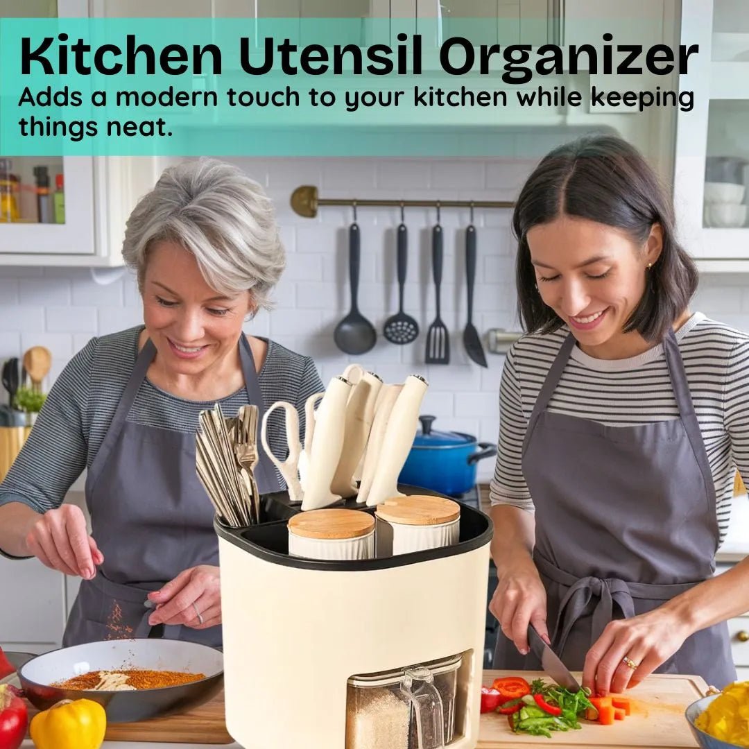 Dazzleree 360° Rotating Kitchen Organizer | No More Messy Counters & Hard-to-Find Spices