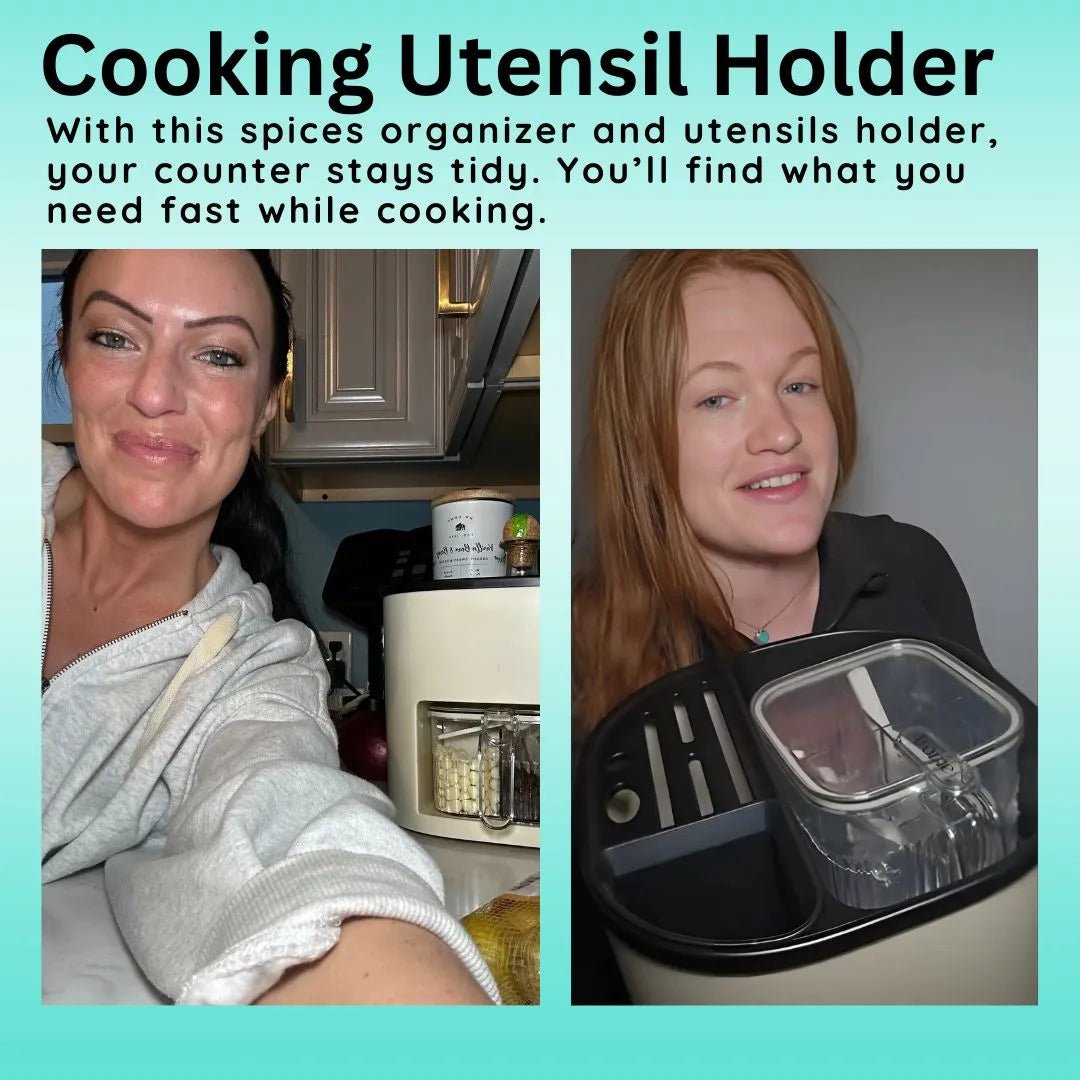 Dazzleree 360° Rotating Kitchen Organizer | No More Messy Counters & Hard-to-Find Spices