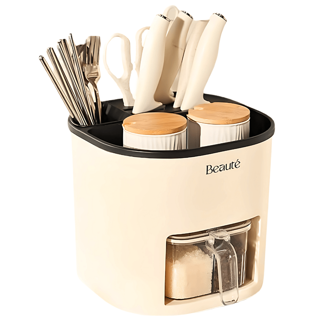 Dazzleree 360° Rotating Kitchen Organizer | No More Messy Counters & Hard-to-Find Spices