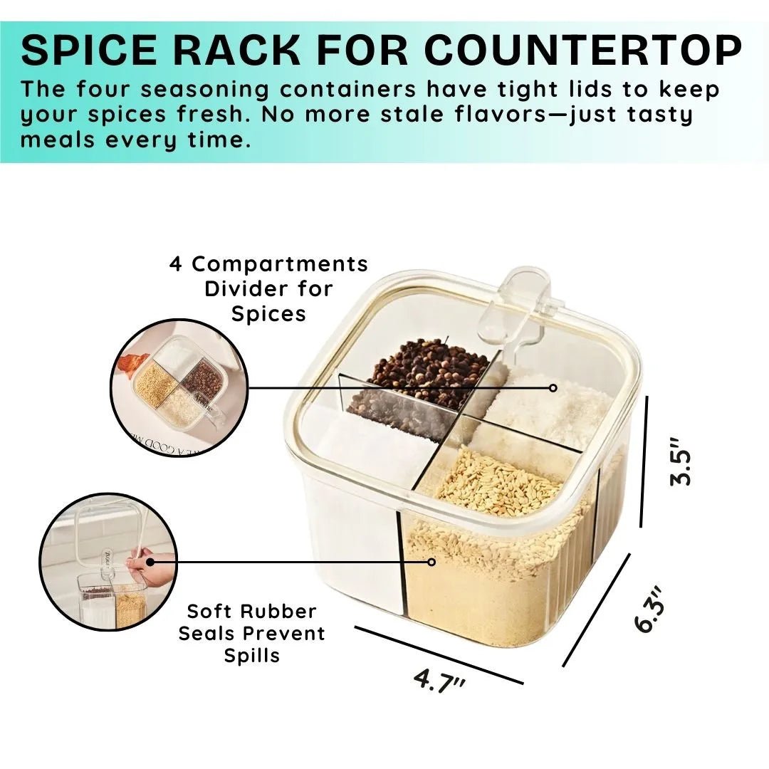 Dazzleree 360° Rotating Kitchen Organizer | No More Messy Counters & Hard-to-Find Spices