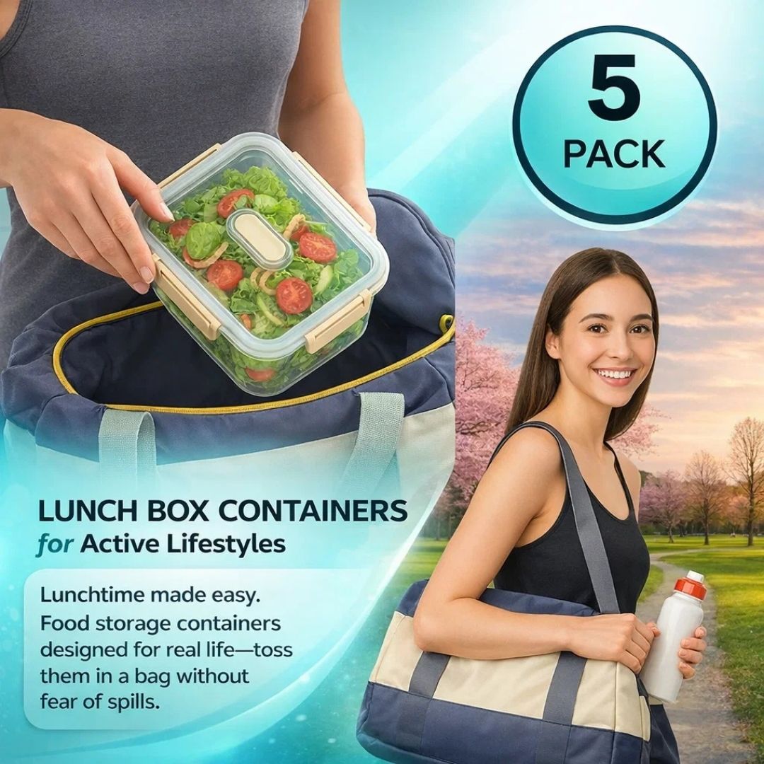 Dazzleree 5-Pack Fridge Storage Containers | No More Slimy Greens or Wasted Groceries — Keep Every Bite Fresher, Longer