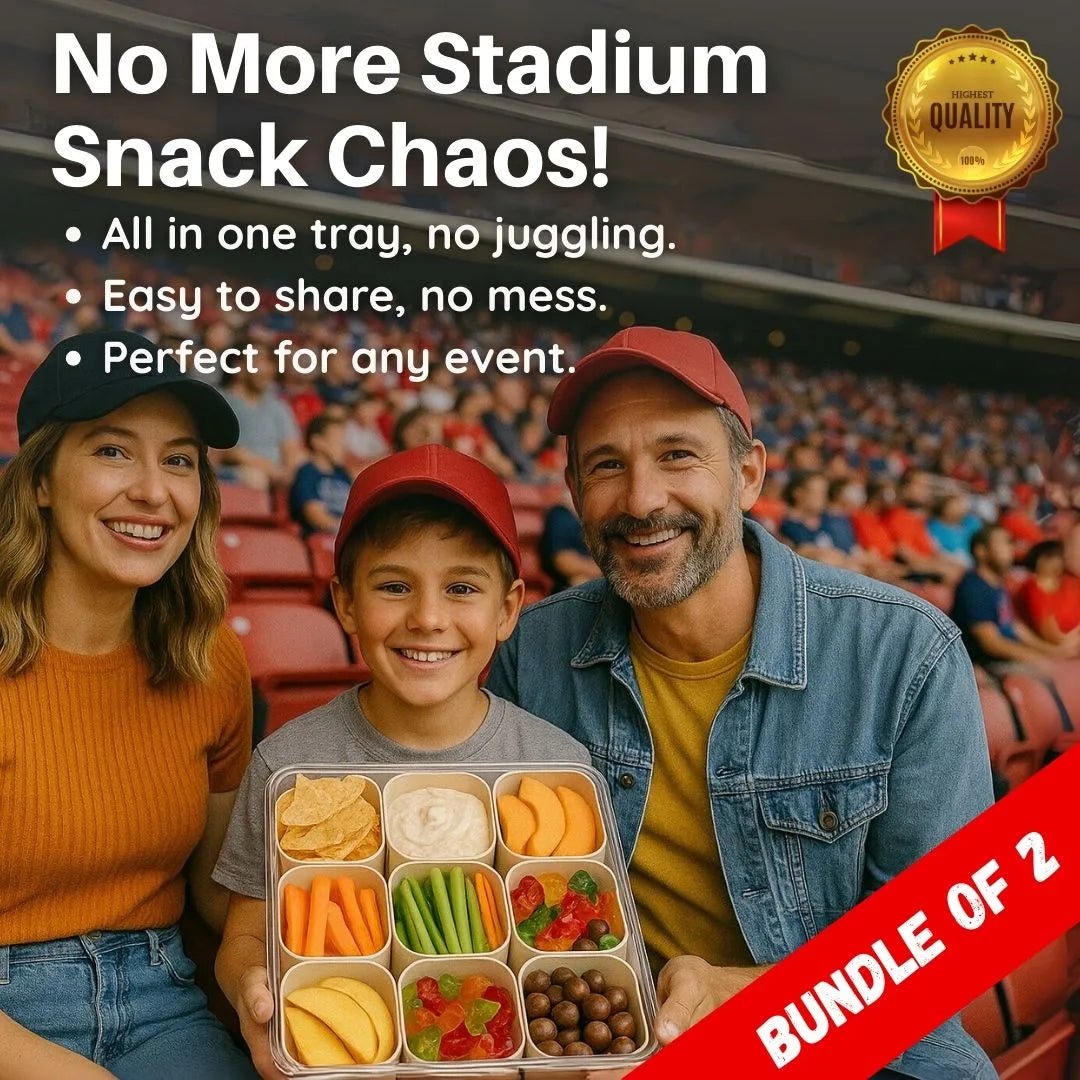 Dazzleree 9 Compartment Snackle Box Container | Mess-Free Serving Made Simple — For Every Party & Picnic