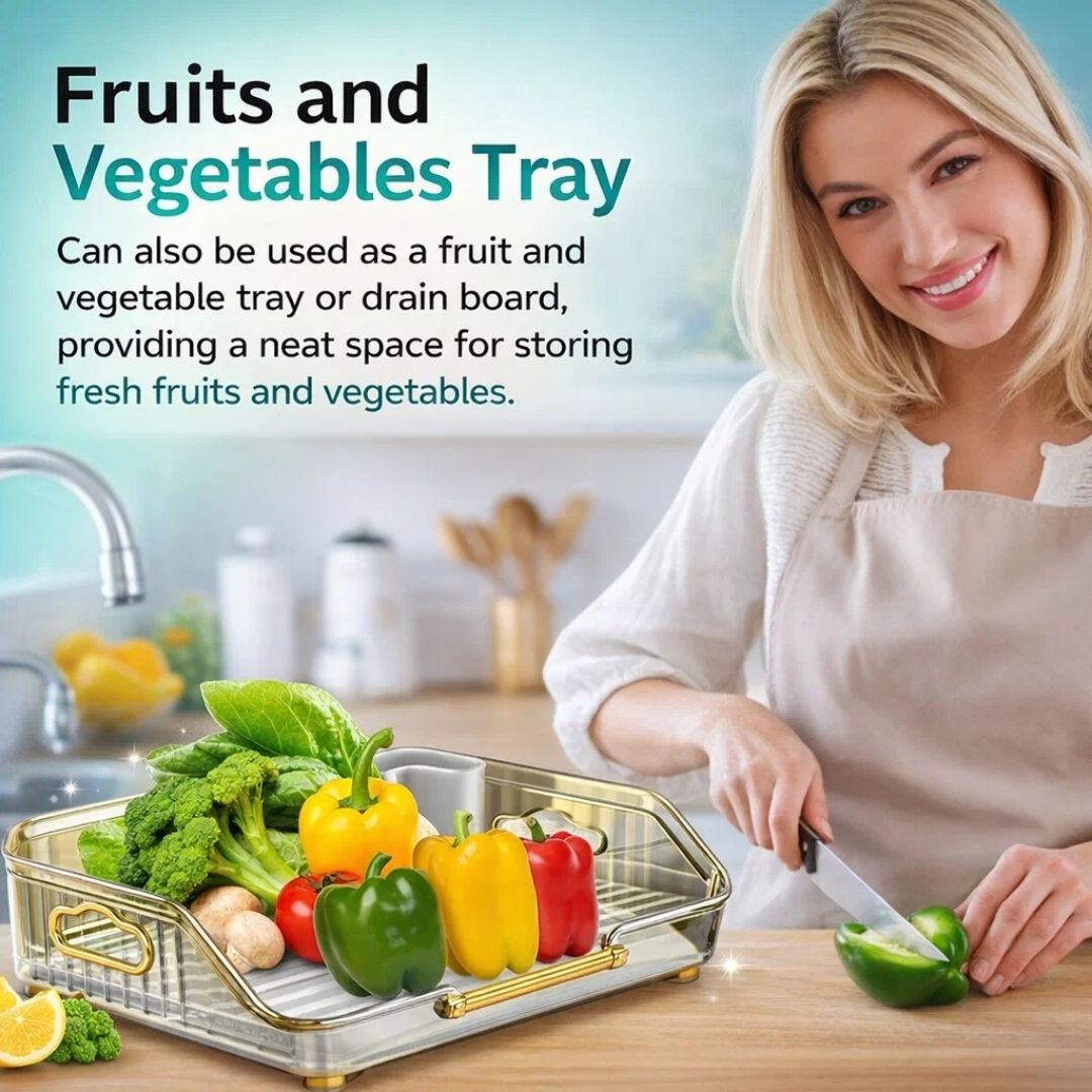 Dazzleree Clutter-Free Dish Rack | No More Messy Counters or Puddles. Just Dry, Neat Dishes Every Time.