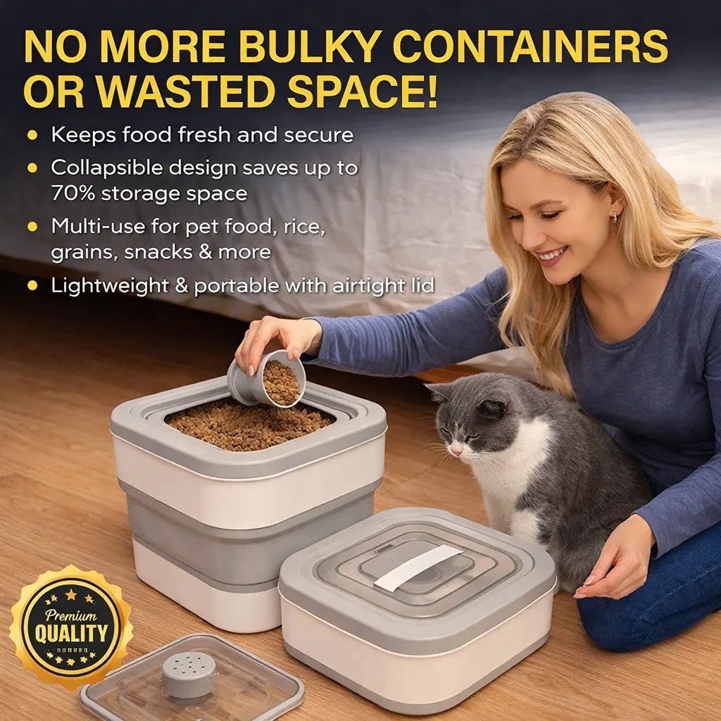 Dazzleree Collapsible Food Storage Container | Saves Space & Keeps Food Fresh Anywhere