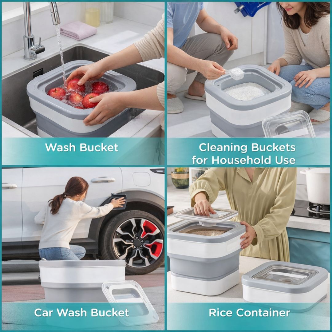 Dazzleree Collapsible Food Storage Container | Saves Space & Keeps Food Fresh Anywhere