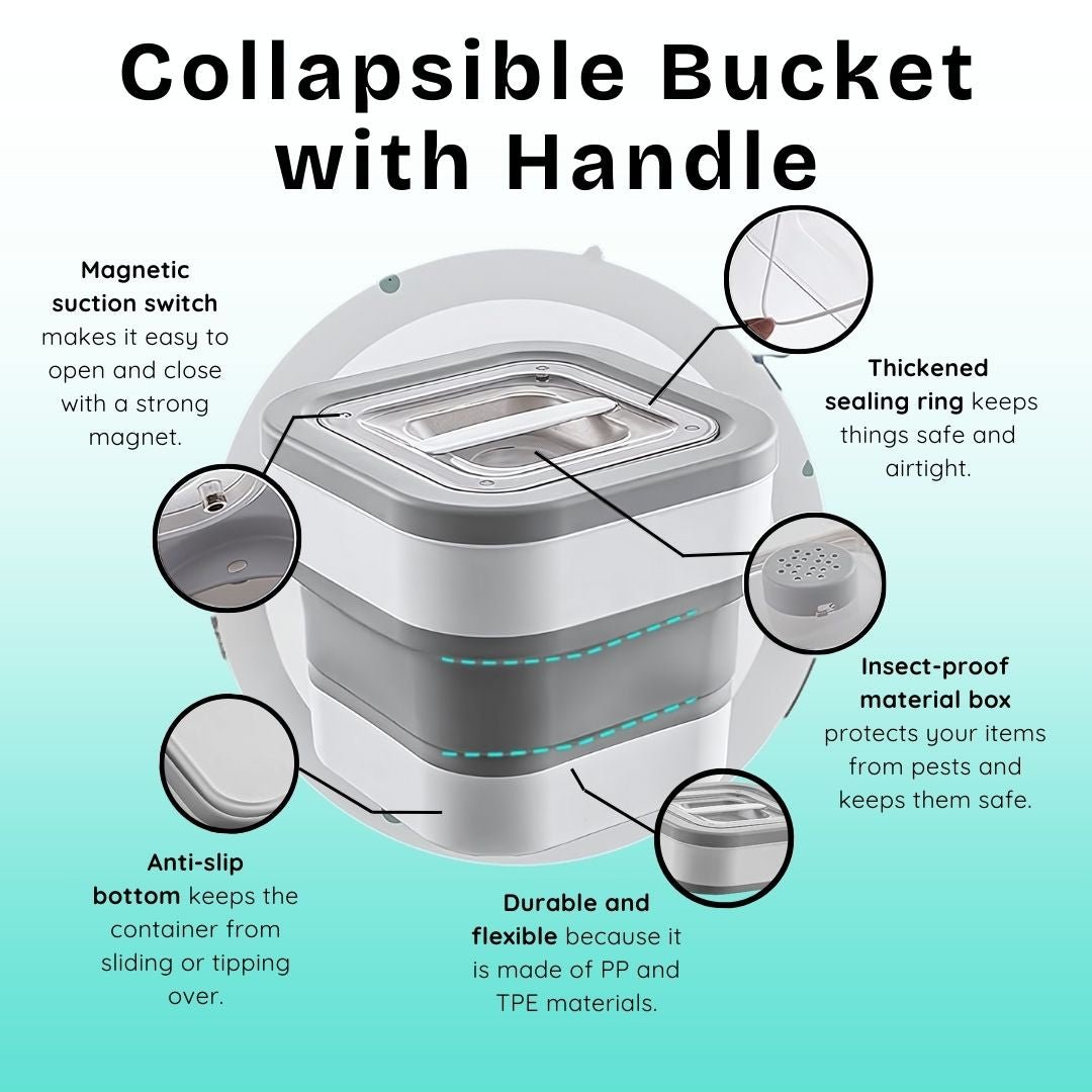 Dazzleree Collapsible Food Storage Container | Saves Space & Keeps Food Fresh Anywhere